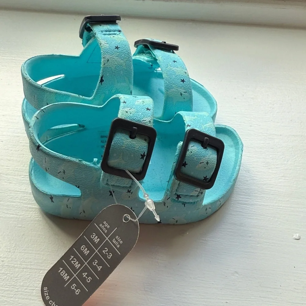 Kids Blue Star Sandals
